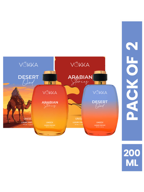 VOKKA Set Of 2 Desert Oud & Arabian Stories Perfume - 100ml Each
