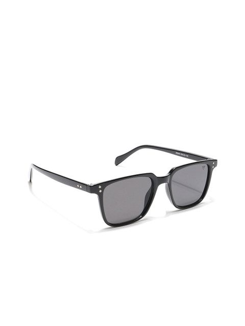 Voyage Unisex Black Lens & Black Wayfarer Sunglasses with UV Protected Lens