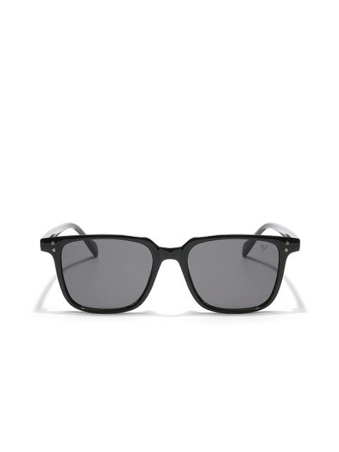 Voyage Unisex Black Lens & Black Wayfarer Sunglasses with UV Protected Lens