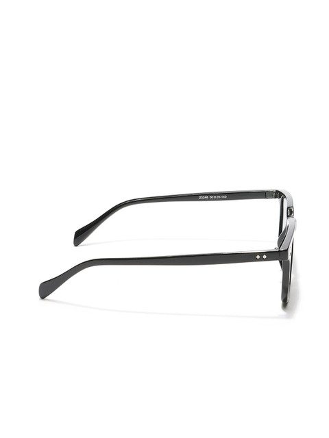 Voyage Unisex Black Lens & Black Wayfarer Sunglasses with UV Protected Lens