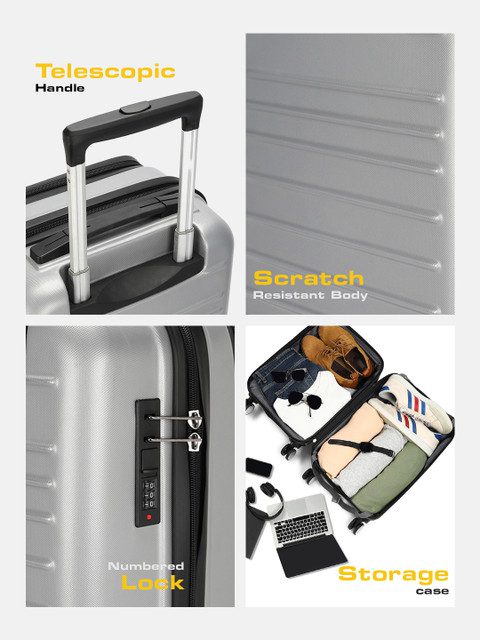 WROGN Unisex Kangaroo Hard Sided Cabin Trolley