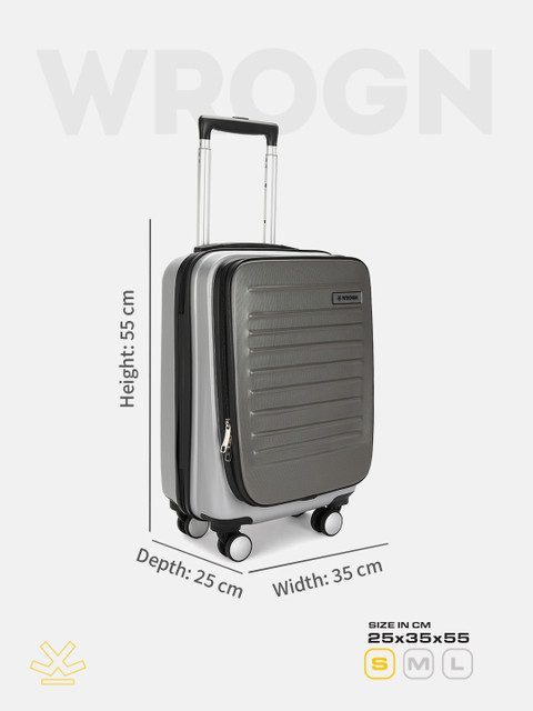 WROGN Unisex Kangaroo Hard Sided Cabin Trolley